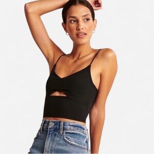 NWT Abercrombie & Fitch Black Crop Top